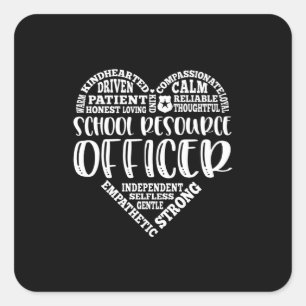 School resource officer, sro, security square sticker