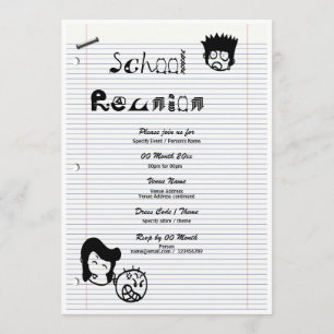 "School reunion" "back to school" fun party Invitation