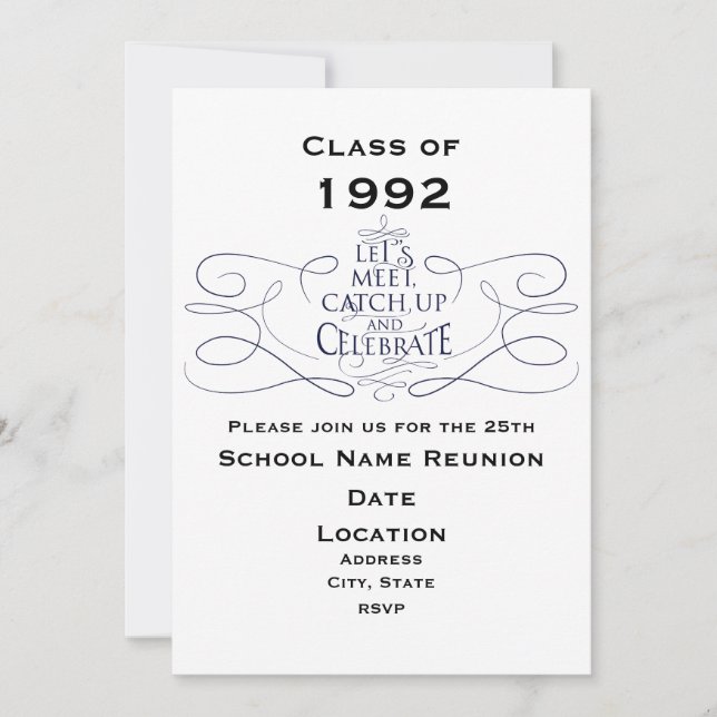 School Reunion design Invitation (Front)