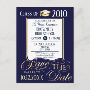 School Reunion Design Invitation Postcard