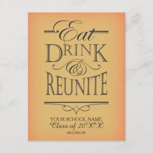 School Reunion design Invitation Postcard
