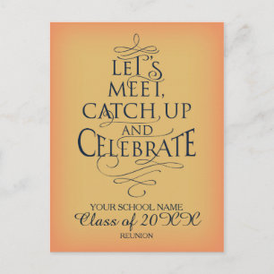 School Reunion design Invitation Postcard