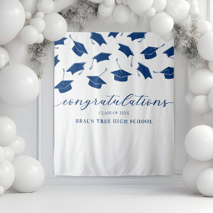 School Reunion Graduation Banner Tapestry