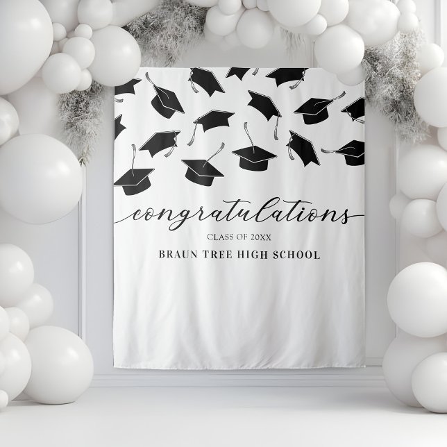 School Reunion Graduation Banner Tapestry (Creator Uploaded)