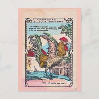 SCHOOL REWARD CARD "ROOSTER" (1900s)