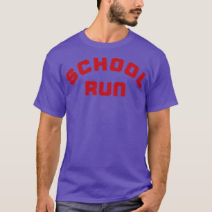 School Run Back To School Design For Parents Red T-Shirt