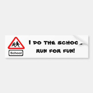 School Run Bumper Sticker
