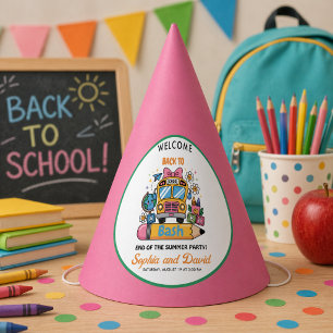 School’s Back Bash! Editable End of Summer Party  Hat