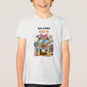 School’s Back Bash! Editable End of Summer Party  Tri-Blend Shirt