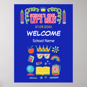 "School’s cool let’s rule" motivation quotes  Poster