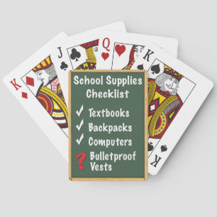 School Safety Supplies Checklist Playing Cards