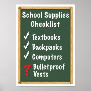 School Safety Supplies Checklist Poster