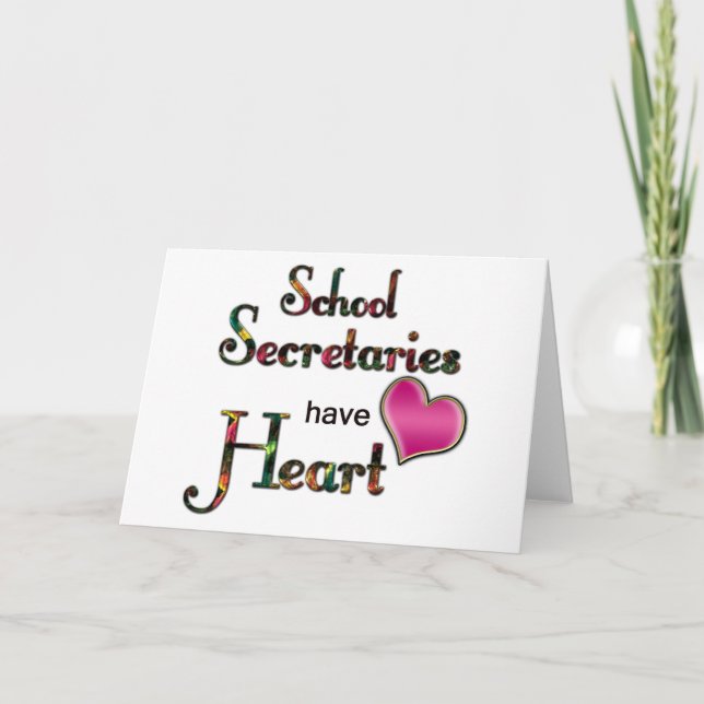 School Secretaries Have Heart Holiday Card (Front)
