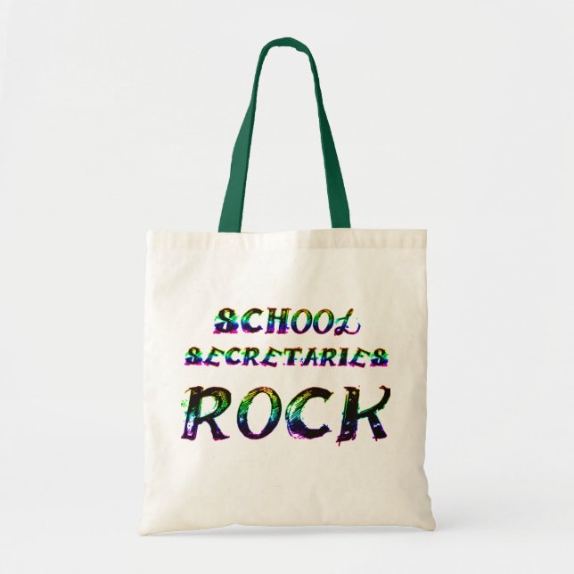 SCHOOL SECRETARIES ROCK TOTE BAG (Front)