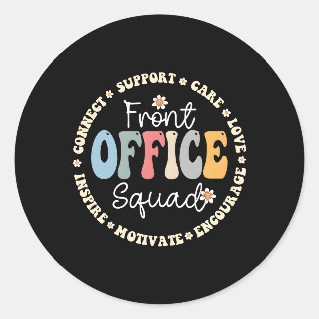 School Secretary Admin Appreciation Front Office S Classic Round Sticker (Front)