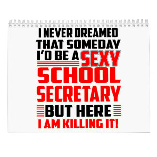 School Secretary Calendar Funny Gift for Women Men