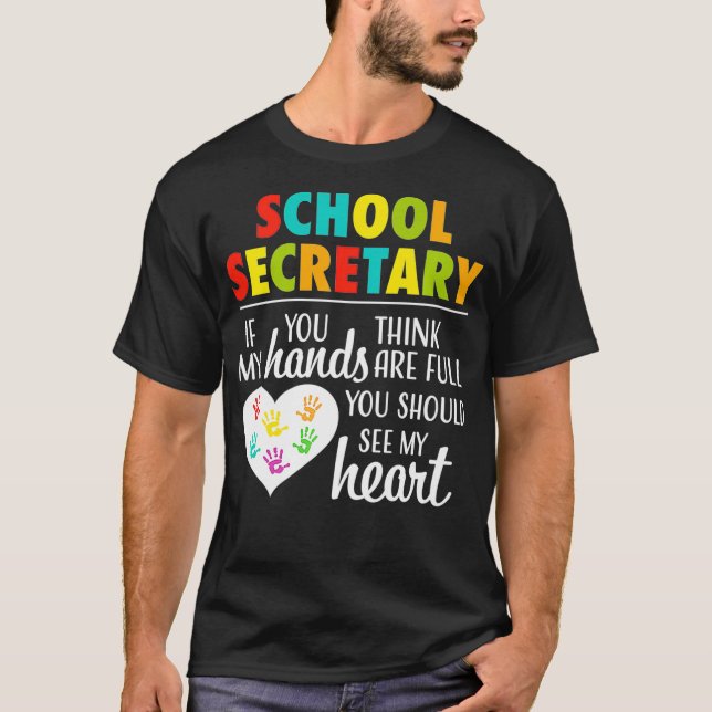 School Secretary Cute Office Clerk Appreciation Gi T-Shirt (Front)