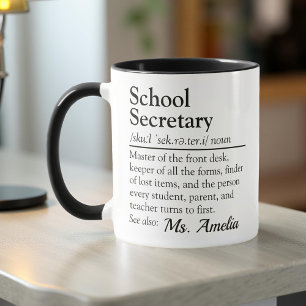 School Secretary Definition Custom Appreciation Mug