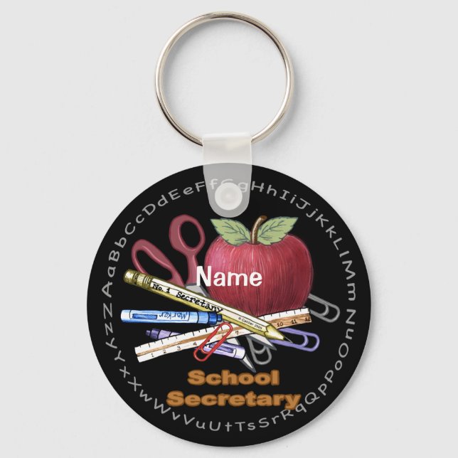 School Secretary  keychain (Front)