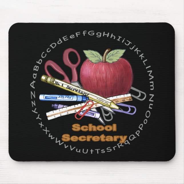 School Secretary Mouse Mat (Front)