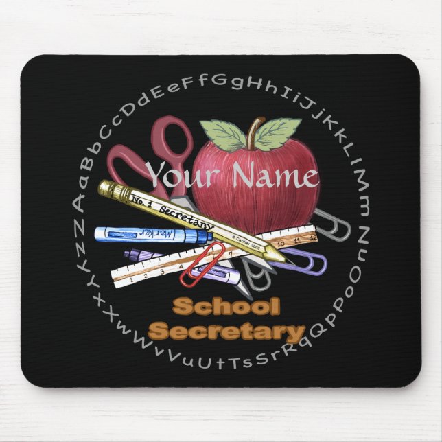 School Secretary Mouse Mat (Front)