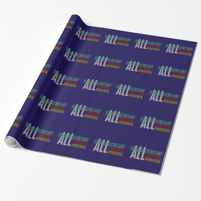 School Secretary Wrapping Paper (Unrolled)