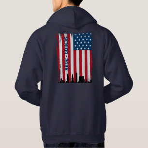 School Senior/Collage American Flag NYC Skyline Hoodie
