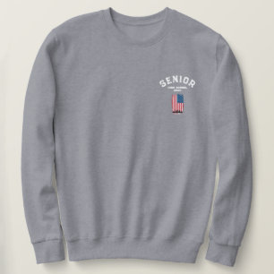 School Senior/Collage American Flag NYC Skyline Sweatshirt