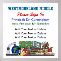 School Sign In Principal Poster - SRF