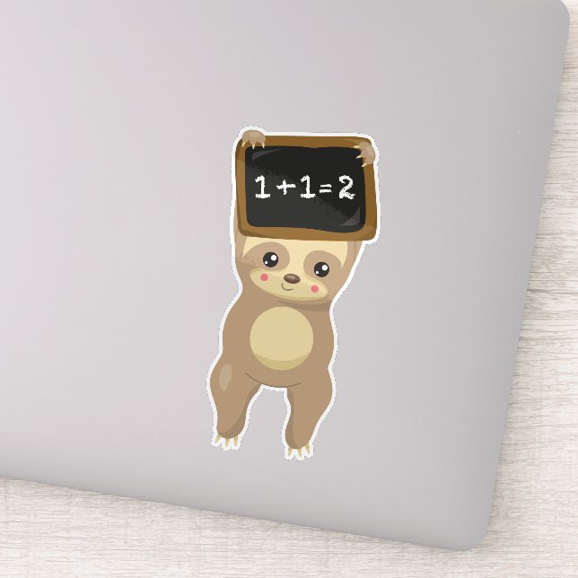 School Sloth, Cute Sloth, Baby Sloth, School Board (Detail)