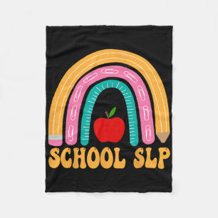 School Slp Rainbow Pencil Women Byck To School App Fleece Blanket