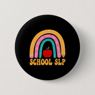School Slp Rainbow Pencil Women Ck To School Appre 6 Cm Round Badge