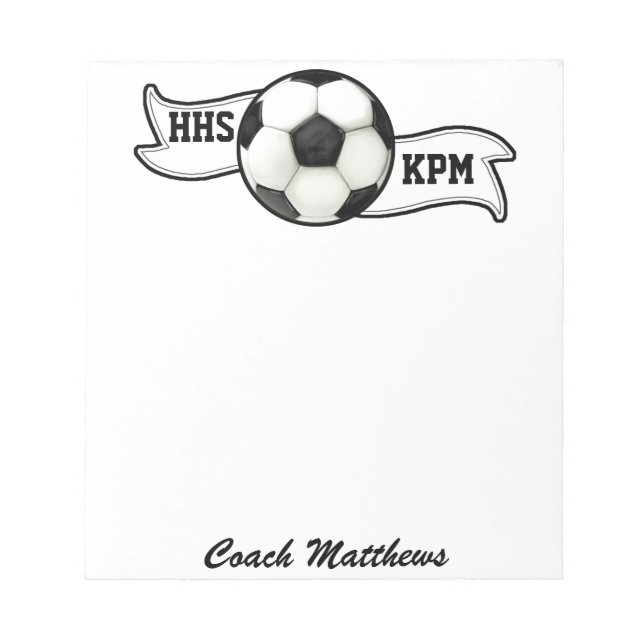 School Soccer Note Pad - SRF (Front)
