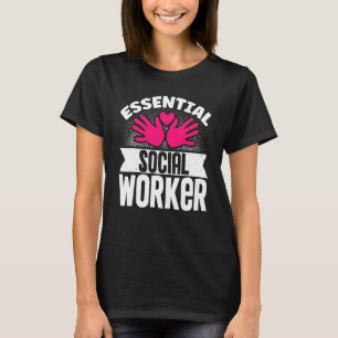 School Social Work Month Hands Essential Social Wo T-Shirt