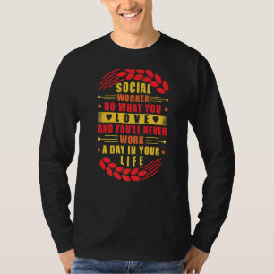 School Social Work Month Watercolor Social Worker T-Shirt