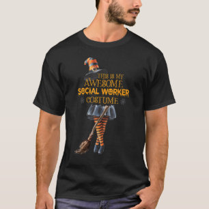 School Social Worker Costume Wichy Halloween Socia T-Shirt