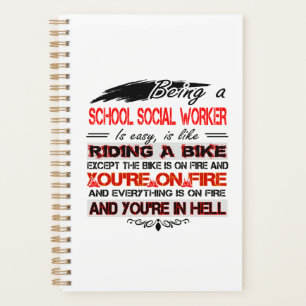 School Social Worker Planner Funny Gift for Women
