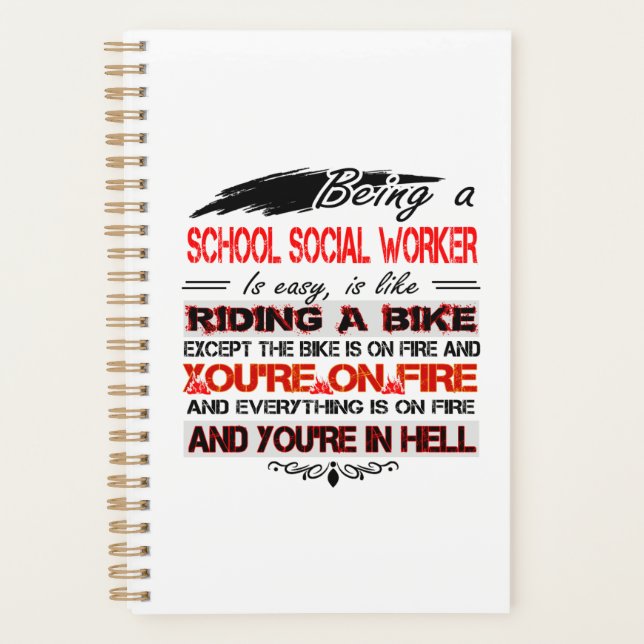 School Social Worker Planner Funny Gift for Women (Front)