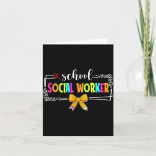 School Social Worker Summer Women Funny Last Day Card