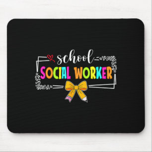 School Social Worker Summer Women Funny Last Day Mouse Mat