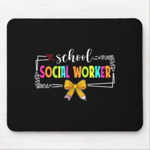 School Social Worker Summer Women Funny Last Day Mouse Mat