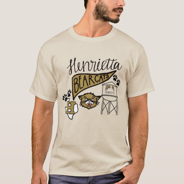 School Spirit Button T-Shirt (Front)
