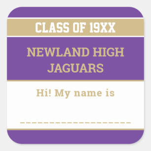 School Spirit! Custom Class Reunion name tag