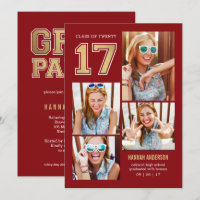 School Spirit EDITABLE COLOR Graduation Invitation