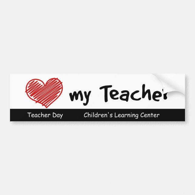 School Spirit Teacher Day Bumper Sticker (Front)