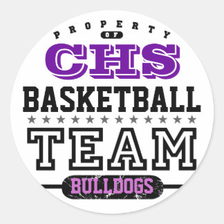 School Sport Team Classic Round Sticker