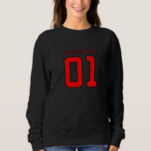 School Sports Themed Booster Club Mum Red And Blac Sweatshirt