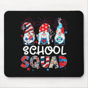 School squad gnome nurse patriotic stethoscope 4th mouse mat