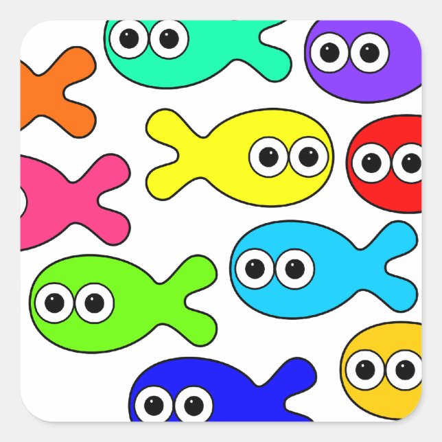 School Square Sticker (Front)