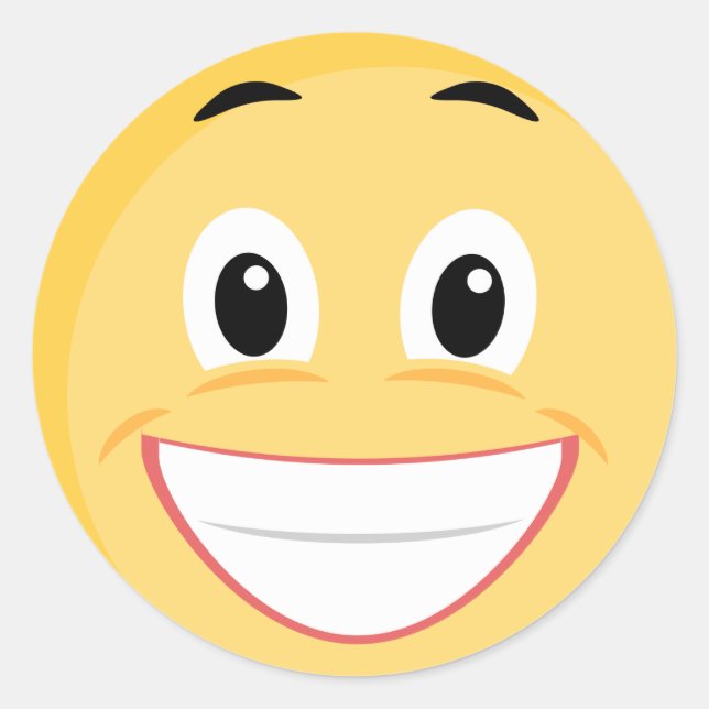 School Sticker with Face Emoji (Front)